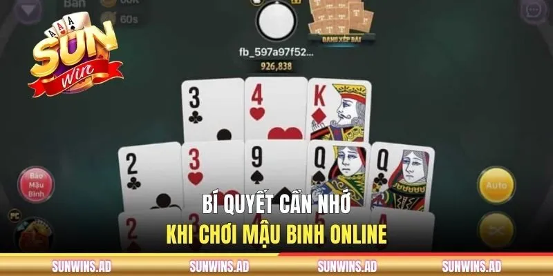 Bí quyết cần nhớ khi chơi Mậu Binh online